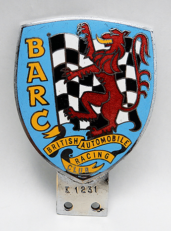 BARC ブリティッシュ オートモービル レーシング グリルバッジ カーバッジ